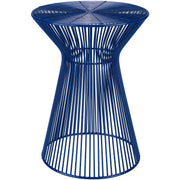 Surya Fife Modern Royal Blue Metal Round Accent Side Table FIFE-102