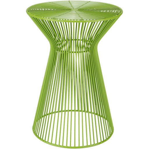 Surya Fife Modern Lime Green Metal Round Accent Side Table FIFE-103