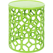 Surya Hale Modern Green Metal Round Accent Side Table HALE-106