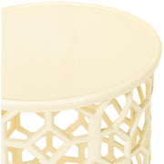 Surya Hale Modern Yellow Metal Round Accent Side Table HALE-104
