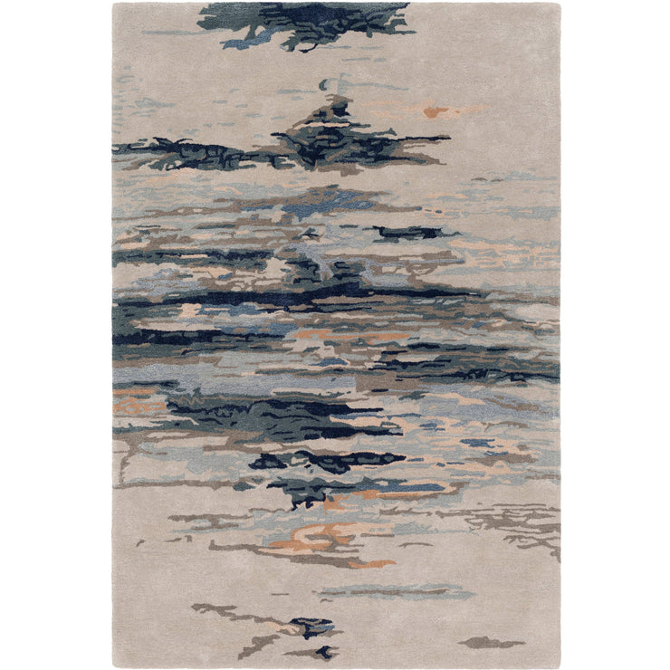 Surya Rugs Kavita Collection Gray, Blue, Teal, Brown & Beige Area Rug KVT-2302