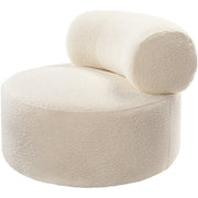 Surya Clermont Modern Cream Boucle Swivel Chair