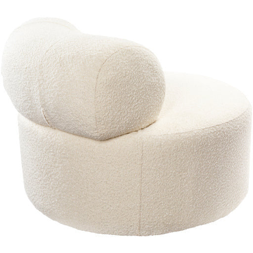 Surya Clermont Modern Cream Boucle Swivel Chair
