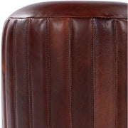 Surya Langdon Modern Rustic Brown Leather Ottoman LGPF-001