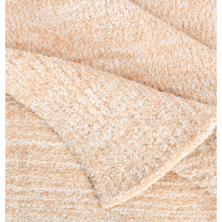Kashwere Ultra Soft Lightweight Heather Cozy Throws Available In Malt With Crème, Light Camel With Crème & Stone With Crème