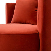 Surya Lorient Modern Burgundy Velvet Swivel Chair