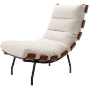 Surya Laval Modern Channeled Lounge Accent Chair With Wood Back