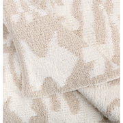Kashwere Ultra Soft Damask Queen Blanket Available In Malt With White, Silver Blue With Crème & Pink With White