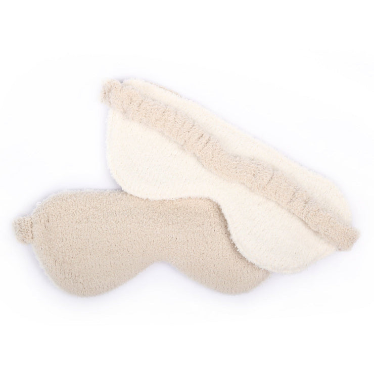 Kashwere Ultra Plush Two Tone Eye Mask Available In Malt With Crème