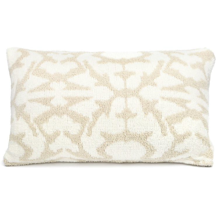 Kashwere Ultra Plush Damask Pillows 16x28 & 20x20 Sizes Available In Crème With Malt