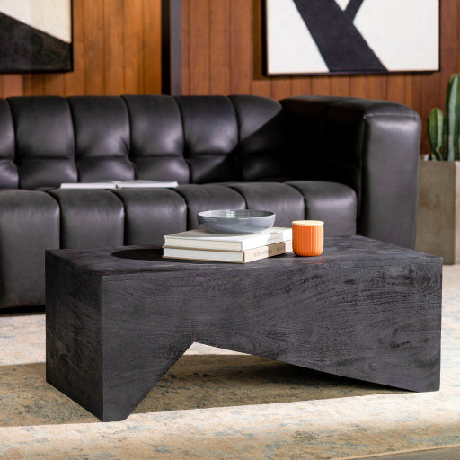 Surya Neemrana Modern Black Wood Coffee Table NEE-002