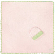 Kashwere Baby Ultra Soft Baby Blanket & Cap Available In Pink & Lavender With Apple Green Trim