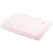 Kashwere Baby Ultra Soft Houndstooth Crib Blanket Available In Ice Blue & Pink With White and Black With Crème