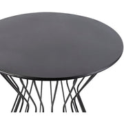 Surya Carlee Modern Black Top With Black Metal Base Round Accent Side Table RAC-001