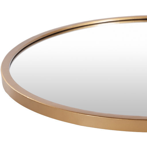 Surya Wall Decor & Mirrors Carmen Modern Round Wall Mirror Gold Finish RME-001 Multiple Sizes Available