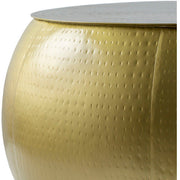 Surya Sansa Modern Gold Metal Round Coffee Table SAA-002