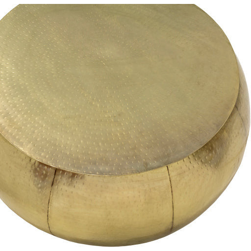 Surya Sansa Modern Gold Metal Round Coffee Table SAA-002