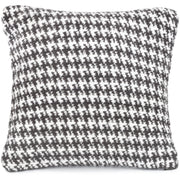 Kashwere Ultra Soft Houndstooth Pillows 18x18 Available In Black With Crème & Slate With White