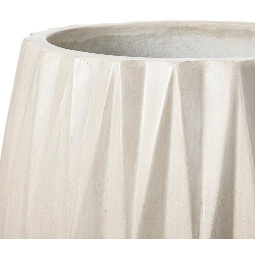 Surya Seastone Collection Modern Set of 2 Brushed Matte Gray Concrete Outdoor Floor Vases SST-011