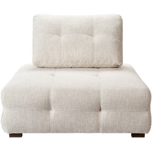 Surya Sevran Modern White Tufted Modular Chair