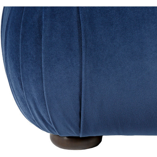 Surya Rouen Modern Tufted Navy Blue Velvet Modular Chair