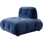 Surya Rouen Modern Tufted Navy Blue Velvet Modular Chair