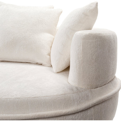 Surya Valence Modern Ivory Chenille Lounger Chair