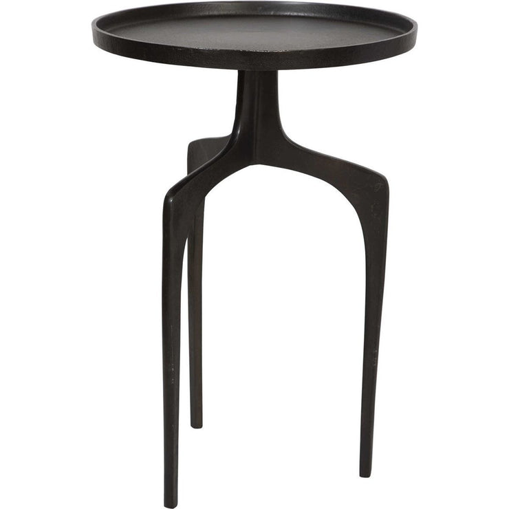 Casa Bella Living Rich Espresso Cast Aluminum Modern Round Accent Table