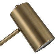 Salt & Light Gold Cylinder Metal Shade With Brushed Gold Base Adjustable Modern Floor Lamp