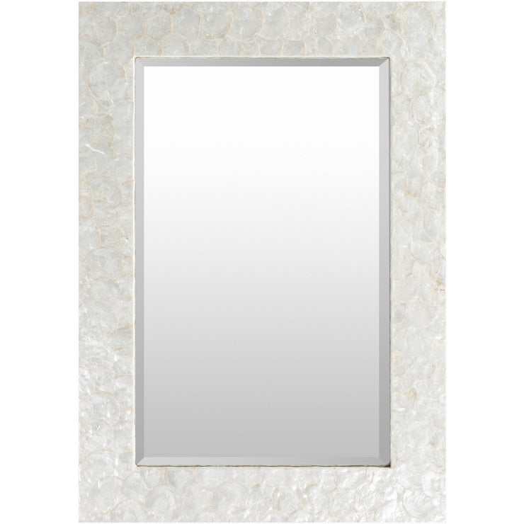 Surya Wall Decor & Mirrors Whitaker Modern Wall Mirror Finish White Mother of Pearl  WTK-7203