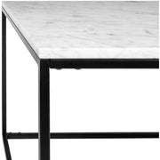 Surya Aryaa Modern White Marble Top With Black Metal Base Coffee Table YAA-001